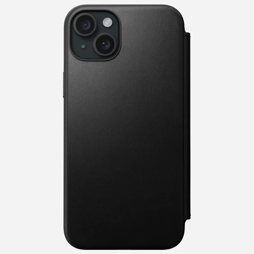 Θήκη Modern Leather Folio Black για το iPhone 15 Plus