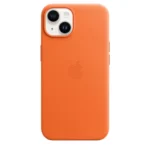 Apple Leather Case iPhone 14 with MagSafe Orange