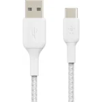 Belkin BoostCharge USB-A to USB-C Braided 2m White (CAB002bt2MWH)