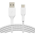 Belkin BoostCharge USB-A to USB-C Braided 2m White (CAB002bt2MWH) - Image 2