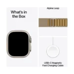 Apple Watch Ultra 2 / GPS + Cellular / 49mm / Natural Titanium Case with Tan Alpine Loop - Image 5