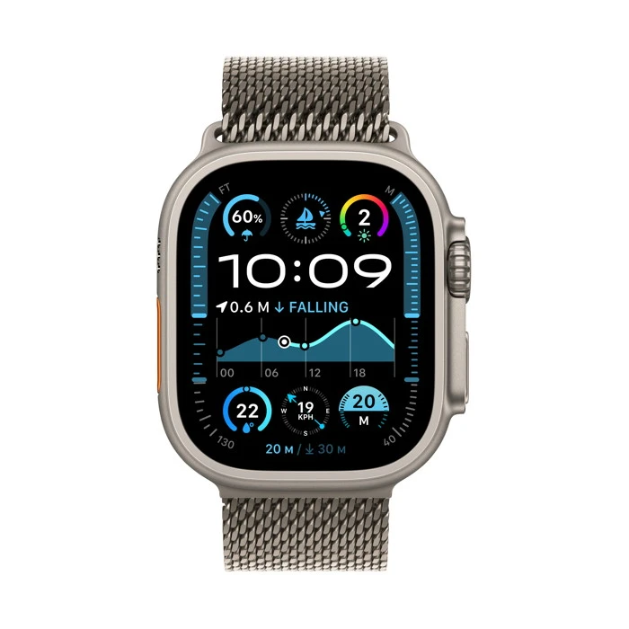Apple Watch Ultra 2 / GPS + Cellular / 49mm / Natural Titanium Case with Natural Titanium Milanese Loop - Image 1