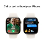 Apple Watch Series 10 / GPS + Cellular / 46mm / Gold Titanium case with Starlight Sport Band - Image 4