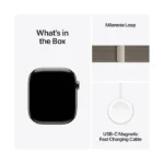 Apple Watch Series 10 / GPS + Cellular / 42mm / Natural Titanium case with Natural Milanese Loop - Image 5