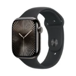 Apple Watch Series 10 / GPS + Cellular / 42mm / Slate Titanium case with Black Sport Band - Image 2