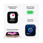 Apple Watch Series 11 / GPS + Cellular / 42mm / Jet Black Aluminium case with Black Sport Band - Image 3