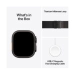 Apple Watch Ultra 3 / GPS + Cellular / 49mm / Black Titanium Case with Black Titanium Milanese Loop - Image 5