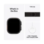 Apple Watch Ultra 3 / GPS + Cellular / 49mm / Black Titanium Case with Black/Charcoal Trail Loop - Image 5