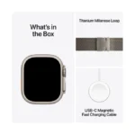 Apple Watch Ultra 3 / GPS + Cellular / 49mm / Natural Titanium Case with Titanium Milanese Loop - Image 5