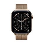Apple Watch Series 11 / GPS + Cellular / 42mm / Gold Titanium case with Gold Milanese Loop - Image 2