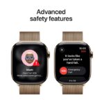 Apple Watch Series 11 / GPS + Cellular / 42mm / Gold Titanium case with Gold Milanese Loop - Image 4