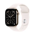 Apple Watch Series 11 / GPS + Cellular / 46mm / Gold Titanium case with Light Blush Sport Band