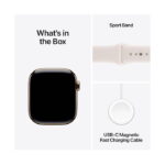Apple Watch Series 11 / GPS + Cellular / 46mm / Gold Titanium case with Light Blush Sport Band - Image 5