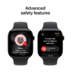 Apple Watch Series 11 / GPS + Cellular / 42mm / Jet Black Aluminium case with Black Sport Band - Image 4
