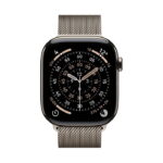 Apple Watch Series 11 / GPS + Cellular / 46mm / Natural Titanium case with Natural Milanese Loop - Image 2