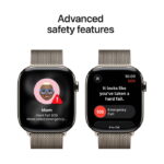 Apple Watch Series 11 / GPS + Cellular / 46mm / Natural Titanium case with Natural Milanese Loop - Image 4
