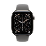 Apple Watch Series 11 / GPS + Cellular / 46mm / Natural Titanium case with Stone Grey Sport Band - Image 2