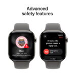 Apple Watch Series 11 / GPS + Cellular / 46mm / Natural Titanium case with Stone Grey Sport Band - Image 4