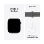 Apple Watch Series 11 / GPS + Cellular / 46mm / Natural Titanium case with Stone Grey Sport Band - Image 5