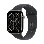 Apple Watch Series 11 / GPS + Cellular / 46mm / Slate Titanium case with Black Sport Band